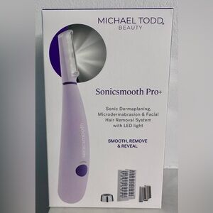 New Michael Todd Sonicsmooth Pro+ Purple,Microdermabrasion LED Hair removal,$173